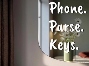 Nálepka na zrkadlo S31 – Phone. Purse. Key.