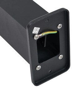 Moderná vonkajšia stojaca lampa čierna 65 cm so zásuvkou IP44 - Baleno