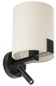 FARO 20053 - LED Nástenná lampa NILA 1xE27/15W/230V + LED/3W krémová/čierna