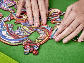 KIK KX5371 Drevené puzzle kohút A3 83 prvkov