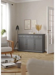 Sivá nízka komoda 144x92 cm Paris – Tvilum