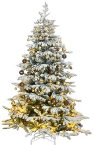 Umelý výklopný vianočný stromček 300 LED a sada gúľ 180 cm 3210486