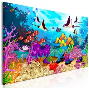 Artgeist Obraz - Underwater Fun (1 Part) Narrow Veľkosť: 90x30, Verzia: Premium Print