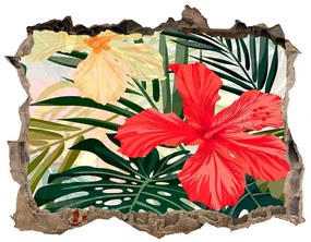 3D díra nálepka Havajské kvety nd-k-84089036