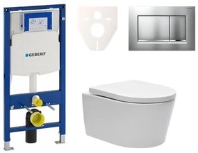 Cenovo zvýhodnený závesný WC set Geberit do ľahkých stien / predstenová montáž + WC SAT Brevis SIKOGES3W7, 1 ks