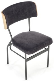 Jedálenská stolička Smart KR - čierna / dub prírodný