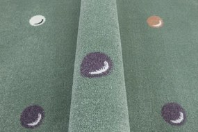 Metrážny koberec Lima C275b zelený / krémový