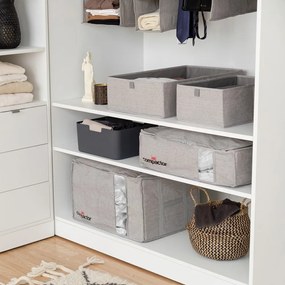 Sivý úložný box Compactor Oxford, 42 x 36 cm