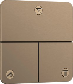 Hansgrohe ShowerSelect Comfort Q, ventil pod omietku pre 3 spotrebiče, kartáčovaný bronz, HAN-15587140