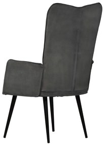 Kreslo wingback čierne plátno