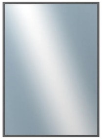 DANTIK - Zrkadlo v rámu, rozmer s rámom 50x70 cm z lišty Hliník grafit drásaná (7269224)