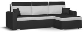 Rozkládací rohová sedací souprava ASTRA3 Černá/Šedá