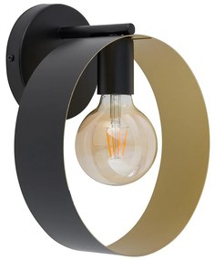 Nástenné svietidlo HAPPY 1xE27/60W/230V čierna/zlatá