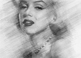 Sklenený obraz - Portrén Merilyn Monroe (70x50 cm)