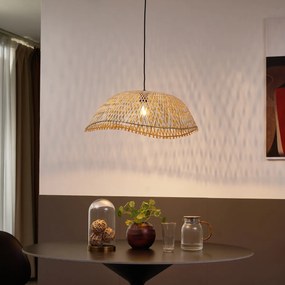 Bohemian závesné svietidlo čierne s bambusom - Lily