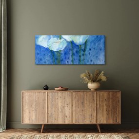 Obraz - Biele tulipány (120x50 cm)