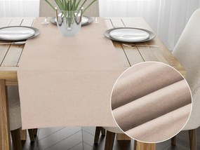Biante Behúň na stôl/imitácia brúsenej kože Alcantara ALC-009 Béžový 35x140 cm