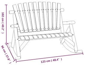 vidaXL 2-miestna záhradná hojdacia lavica 123x96x102 cm masívny smrek-