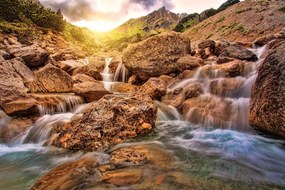 Tapeta vysokohorské vodopády - 150x100