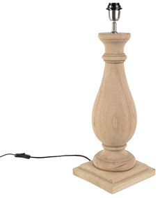 Rustikálna stolná lampa drevo bez tienidla - Burdock