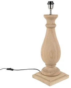Rustikálna stolná lampa drevo bez tienidla - Burdock