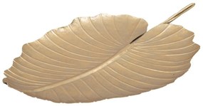 Dekorácia v zlatej farbe Mauro Ferretti Leaf, 35,5 × 23 cm
