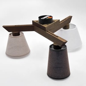 Brilagi - LED  Prisadený luster ANTHONY 3xE14/40W/230V dub orech