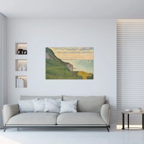 Obraz - Georges Seurat, Seascape at Port-en-Bessin, Normandy, reprodukcia (90x60 cm)