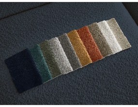 Tmavomodrá pohovka z textílie bouclé 230 cm Tina – Bobochic Paris