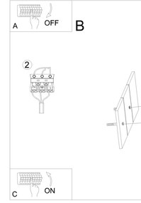 Nástenné LED svietidlo Pinne 90, 1xled 25w, 3000k, s