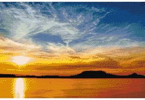 Gario Diamantové maľovanie Balatón Rozmery: 80 x 60 cm, Rámovanie: Iba zrolované plátno, Diamanty: Štvorcové