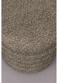 Hnedý taburet z textílie buklé Fern – Dutchbone