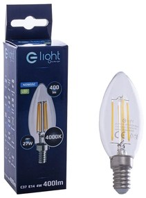 Dekoračná LED žiarovka E14 neutrálna 4000k 4w 470 lm sviečka