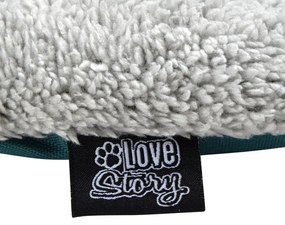 Modrý cestovný pelech pre psa s baránkom 80x50 cm Essentiel – Love Story