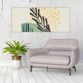 Obraz - Abstraktné listy N⁰3 (120x50 cm)