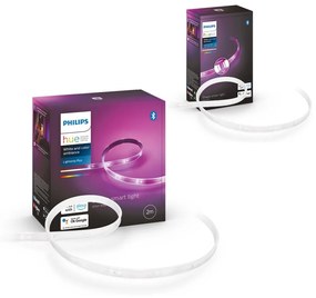 SADA -LED RGBW Stmievateľný pásik Philips Hue WACA 2m 20W/230V + pásik 1m 11W/12V