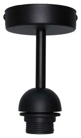 Duolla - Prisadený luster OVAL 1xE27/15W/230V šedá