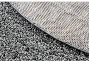 Okrúhly koberec SOFFI shaggy 5cm sivá Veľkosť: 120 cm - kruh