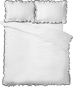 Biele obliečky na jednolôžko 135x200 cm So Soft Mono Frill – Catherine Lansfield