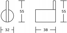 Kúpeľňový vešiak na uteráky MEXEN ARON - čierny, 7088135-70