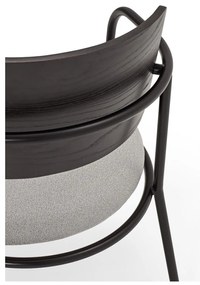 Čierno-sivá jedálenská stolička v dekore jaseňa Eclipse - Teulat