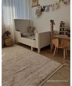 Krémový prateľný ručne tkaný bavlnený koberec 90x130 cm Bloom Natural – Lorena Canals