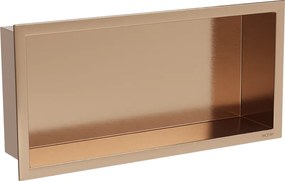 Mexen X-Wall-R, polica na zapustenie s prírubou 45 x 20 cm, medená matná - 19C0452010