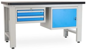 Dielenský stôl Solid MDF-21, 150 cm, 2 závesné boxy, čierna