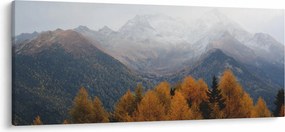 Obraz - Výhľad na hrebene hôr (120x50 cm)