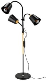 BERGE Stojacia lampa čierna 3xE27