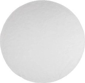 Biely plyšový kučeravý okrúhly koberec Curly Teddy White Off - Ø 120cm
