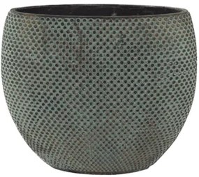 Indoor Pottery Planter fay blue gold 29x16x24 cm