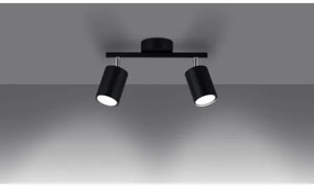 Sollux SL.1127 - Bodové svietidlo LEMMI 2xGU10/40W/230V čierna