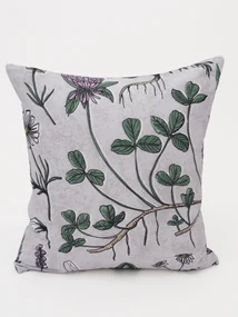 Bavlnená obliečka na vankúš Renforcé 40 × 40 cm - Herbár sivý